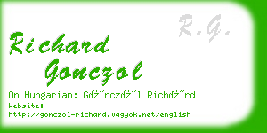 richard gonczol business card